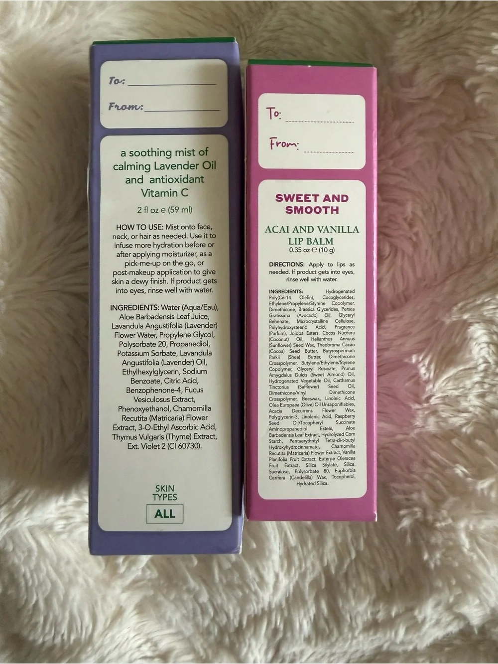 Mario Badescu Lavender Facial Spray & Acai Vanilla Lip Balm - 2 items
